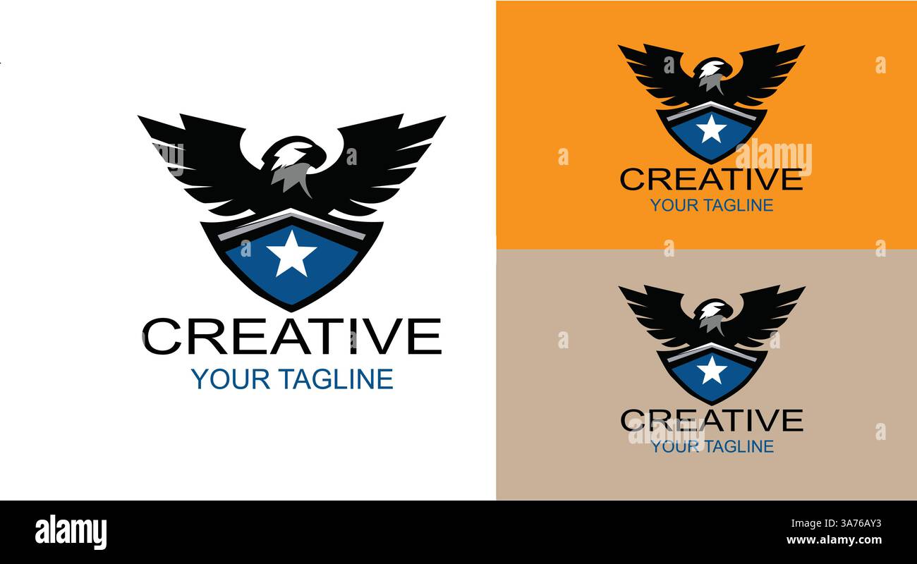 Eagle logo design template Stock Vector