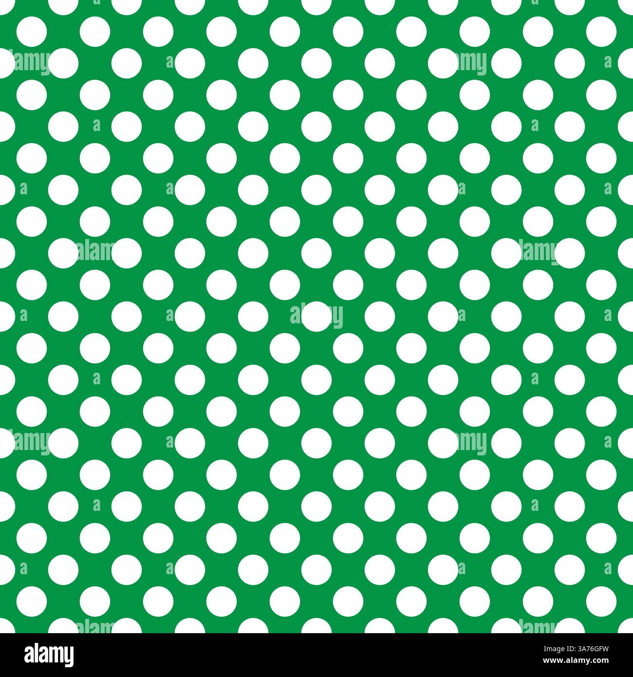 Beautiful Seamless vector white polka dots for pattern on green background, wallpaper, texture, web, blog, print or graphic design. Stock Vector