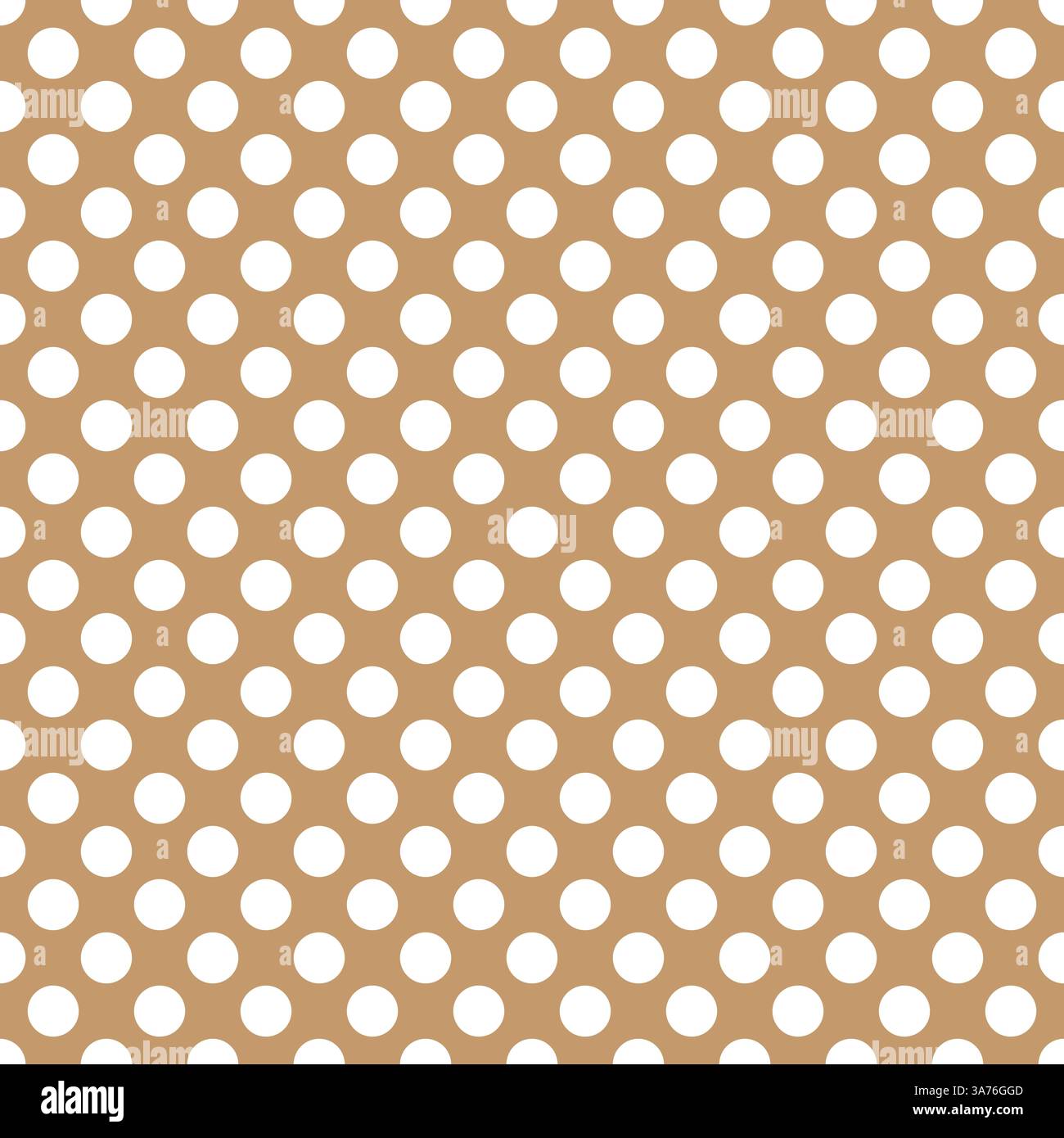 Beautiful Seamless vector white polka dots for pattern on brown background, wallpaper, texture, web, blog, print or graphic design. Stock Vector
