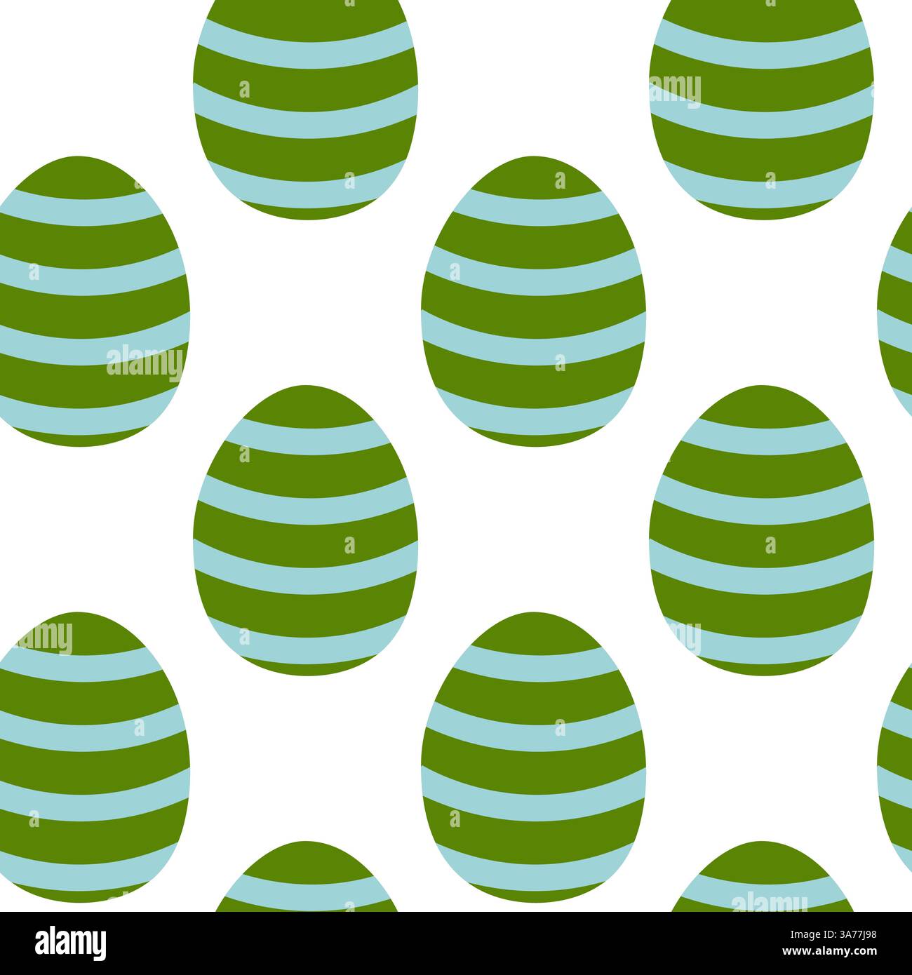 Colorful striped Easter eggs arranged in a playful pattern on a white background Stock Vector