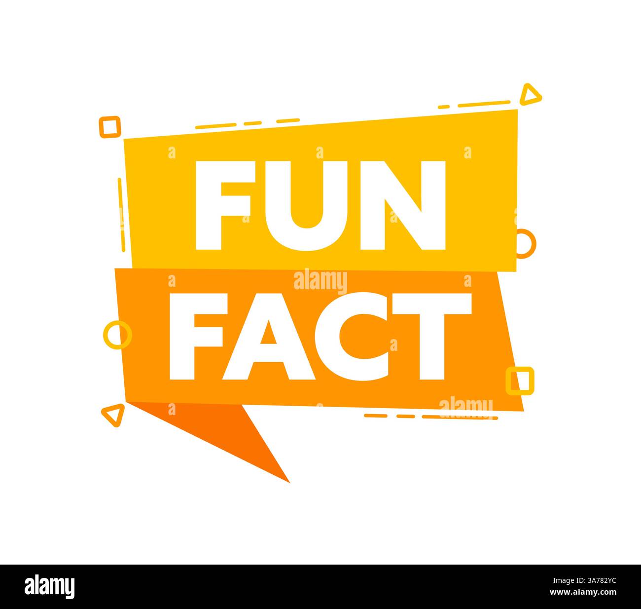Speech bubble with the word fun fact yellow label. Vector stock ...