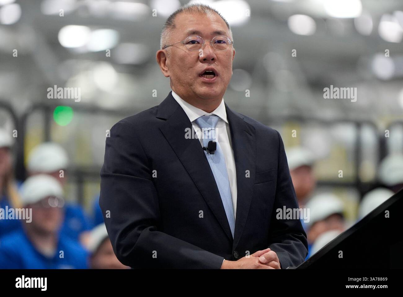 Euisun Chung, Executive Chair, Hyundai Motor Company, during a media ...