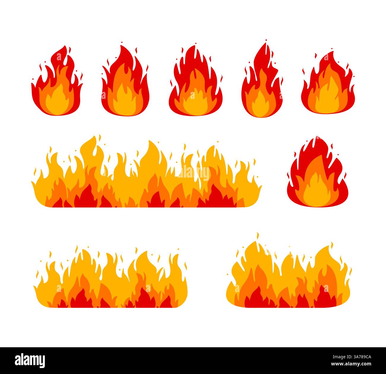 Set fire flame icon. Vector illustration Stock Vector Image & Art - Alamy