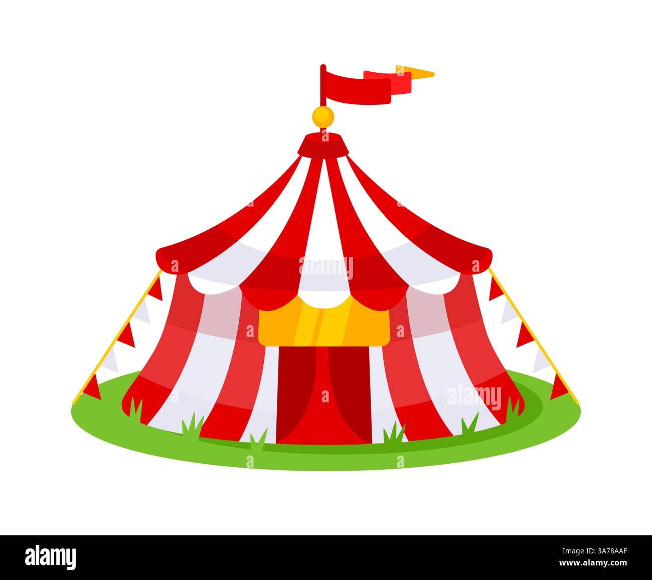 Modern Circus Tent on white background. Vector illustration Stock ...