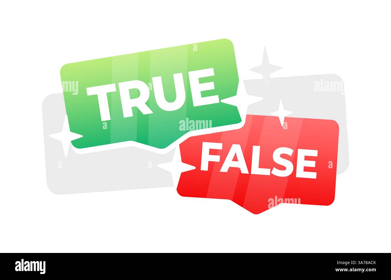 Two speech bubbles with FUTURE in green and PAST in red, symbolizing the contrast and transition between times. Stock Vector