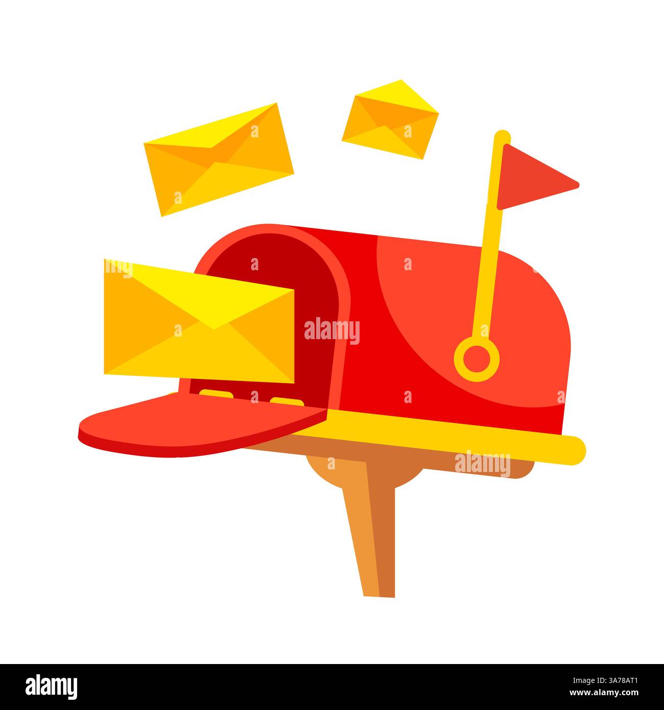 Mailboxes with envelopes with letters. Post box, mailing. Vector illustration Stock Vector