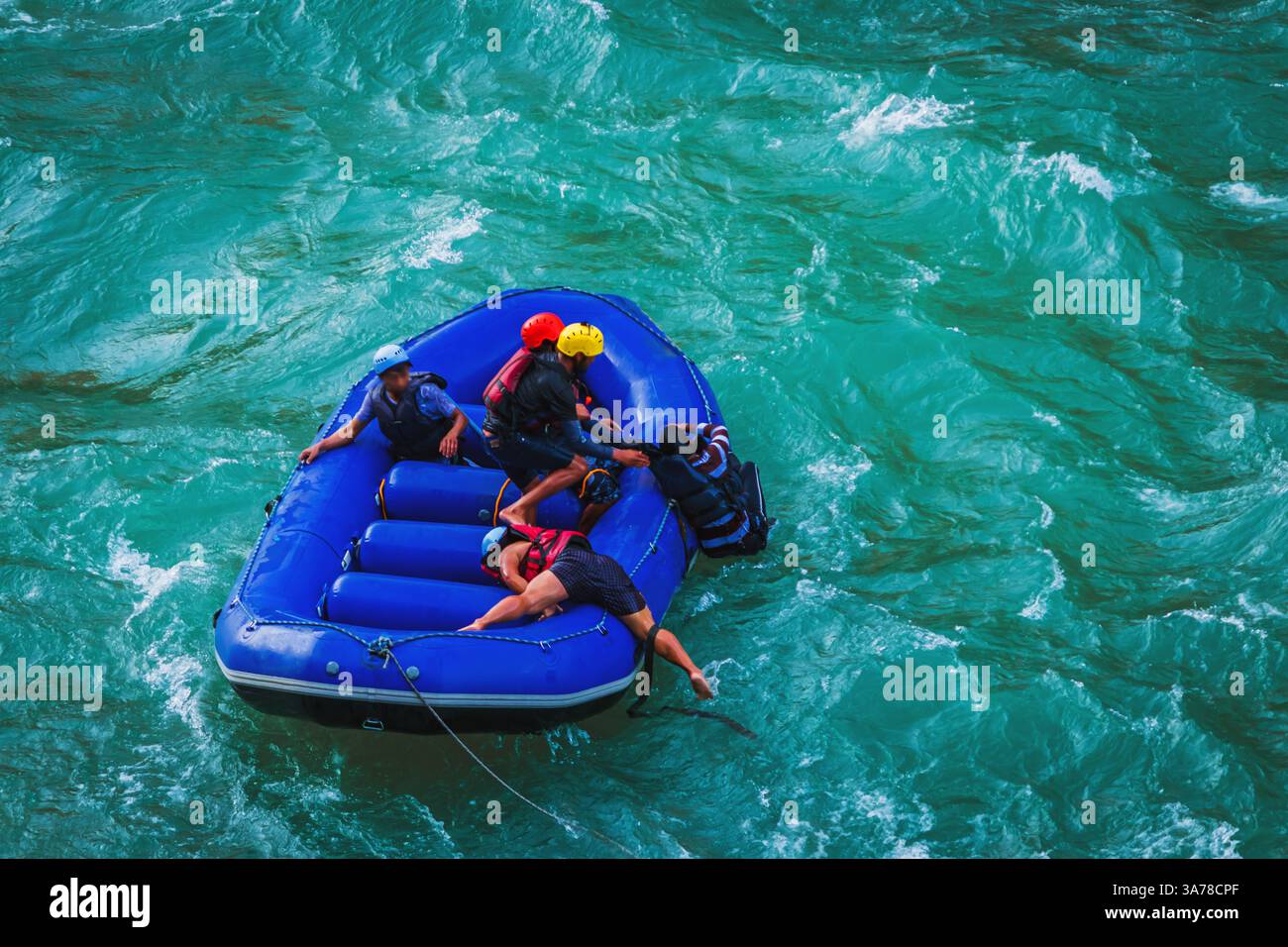River Rafting In Rishikesh people enjoying river rafting in Rishikesh India on Ganges river Stock ...