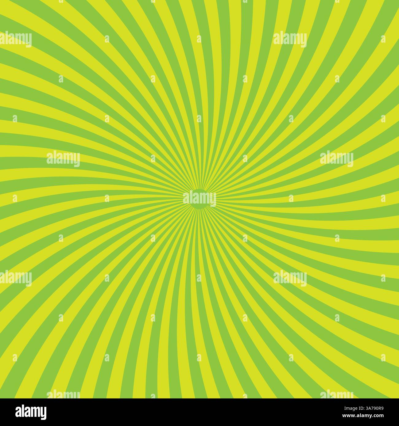 Spiral abstract pattern. Yellow green swirl. Hypnotic motion effect. Vector backdrop. Stock Vector