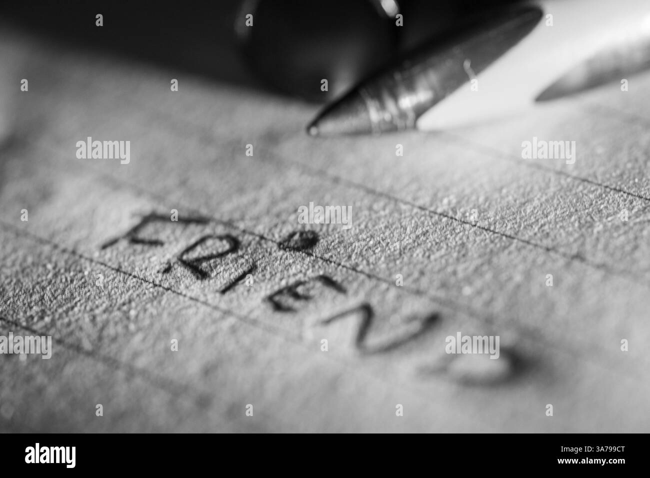 Friend pen sign on paper Stock Photo
