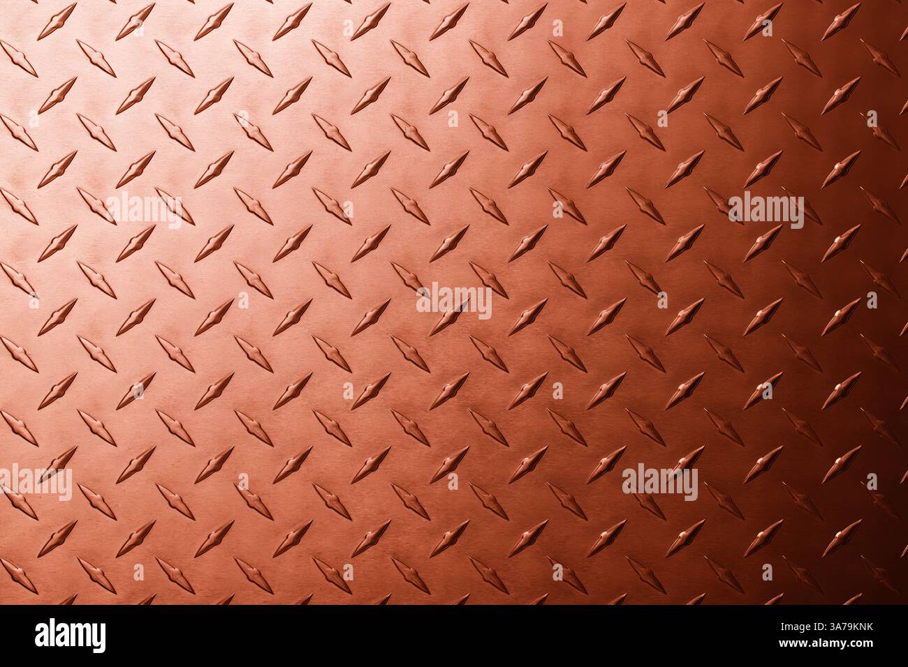 Abstract background of copper texture with a diamond pattern. Stock Photo
