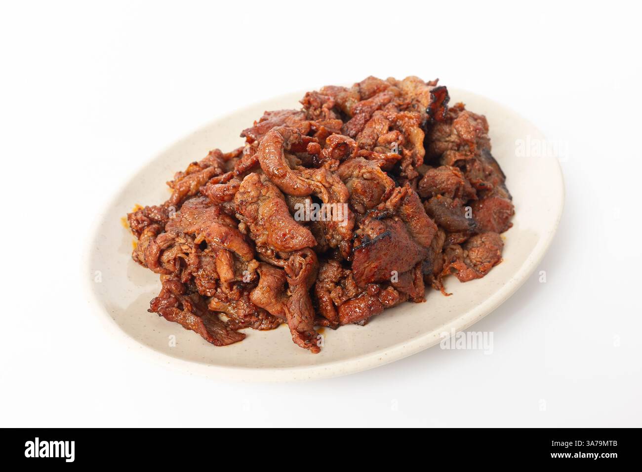Gochujang Bulgogi on a white background Stock Photo