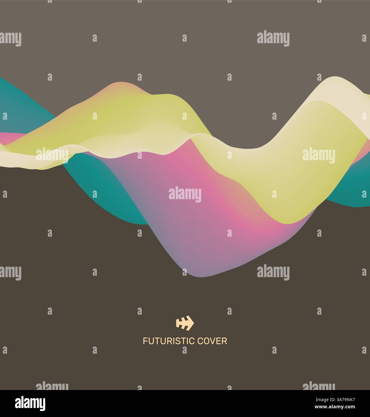Abstract background with waves. Dynamic Effect. 3D Vector Illustration. Design Template. Stock Vector
