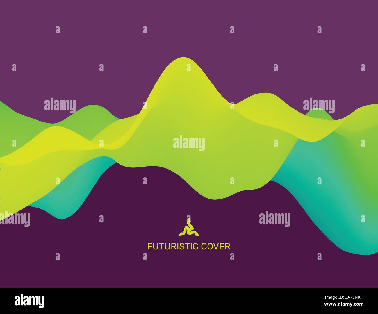 Background with abstract waves. Dynamic Effect. 3D Vector Illustration. Design Template. Stock Vector