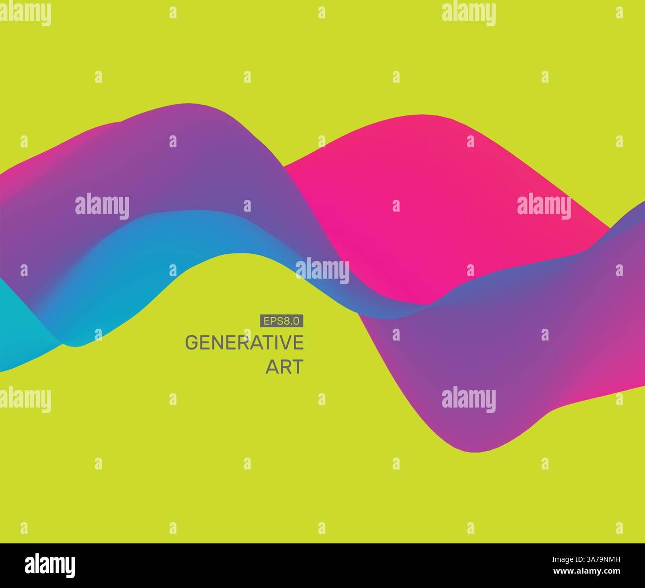 Abstract background with waves. Dynamic Effect. 3D Vector Illustration. Design Template. Stock Vector