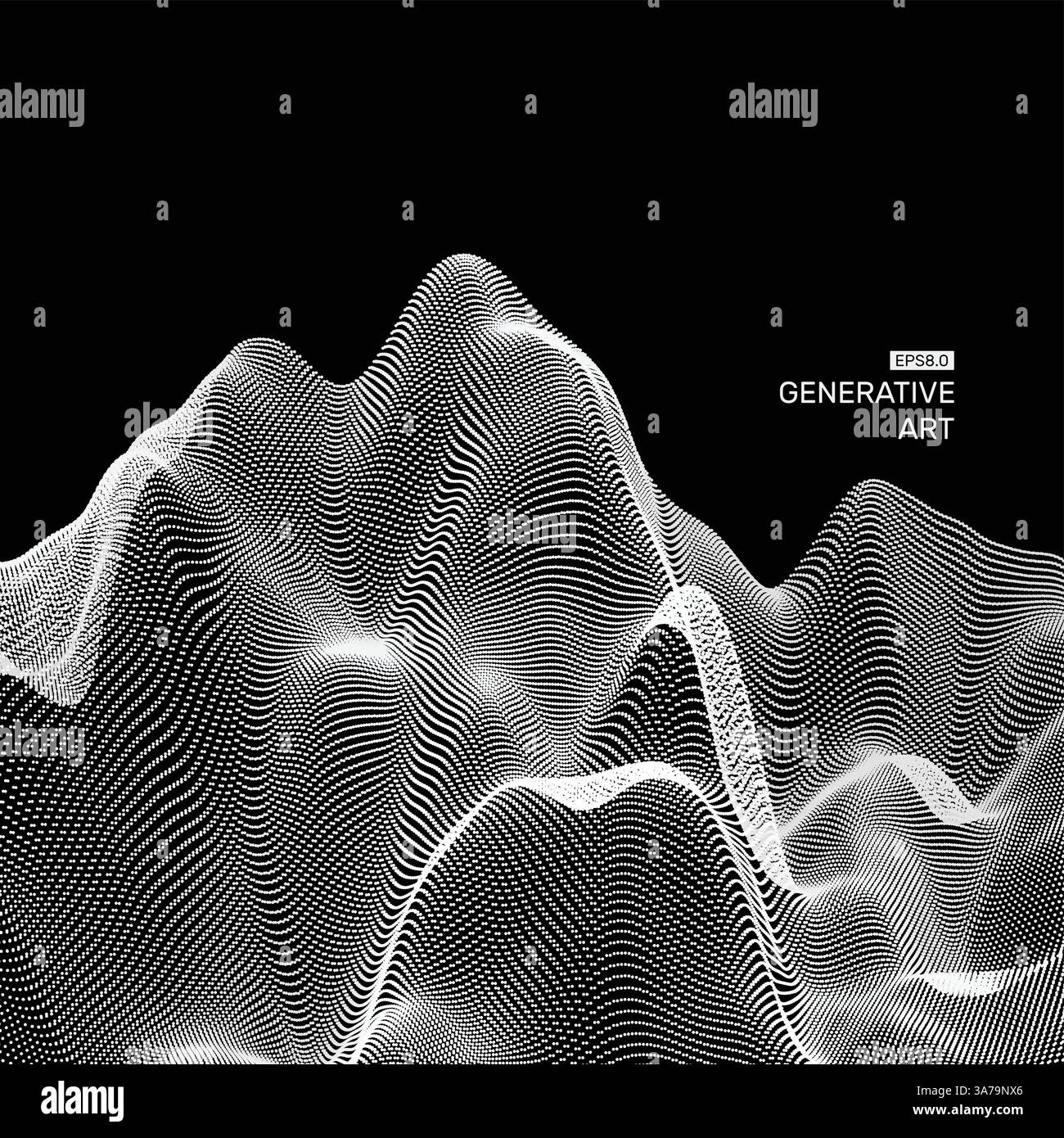 Abstract Vector Landscape Background. Cyberspace Grid. 3d Technology ...