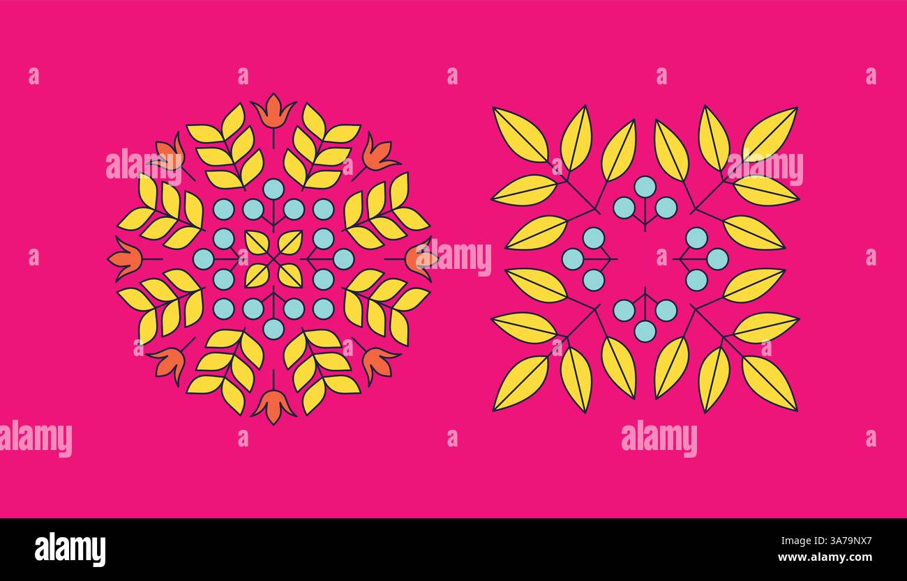 Vector Floral Elements. Vector Printing for Natural Products. Linear Style. Abstract vector illustration. Stock Vector