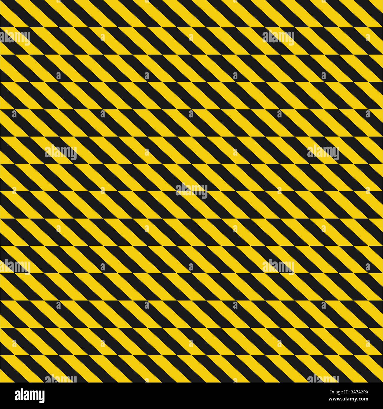 Diagonal Black Yellow Striped Geometric Pattern, Safety Background Stock Vector
