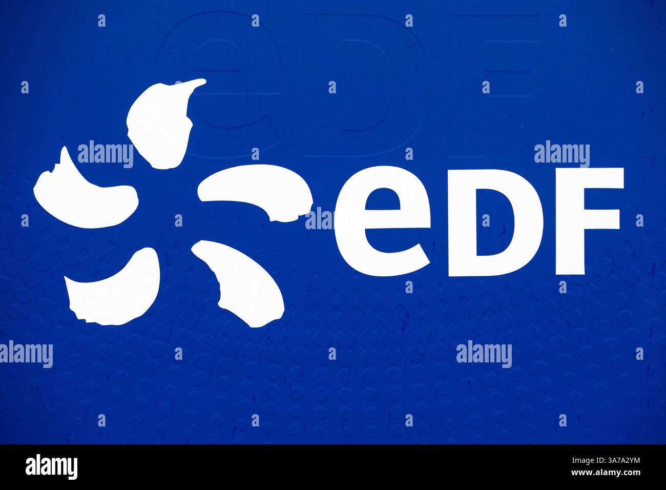 In this photo illustration, EDF (Electricite de France) logo is seen on ...