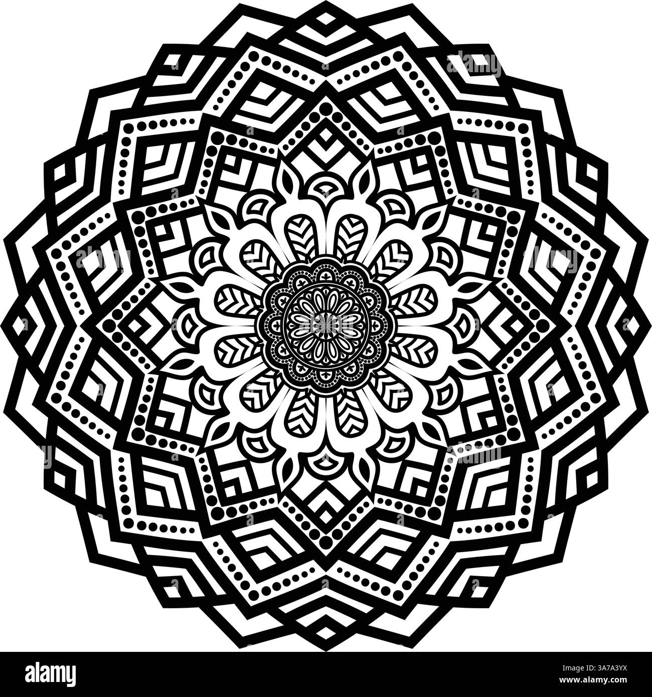 Beautiful floral pattern mandala art isolated on a white background ...
