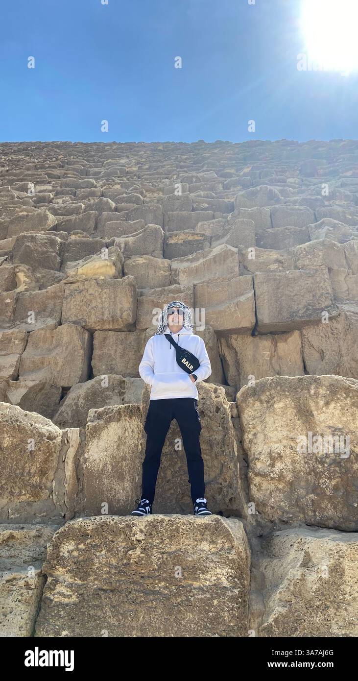 Exploring the Pyramids of Egypt – Ancient Wonders of the World Stock ...