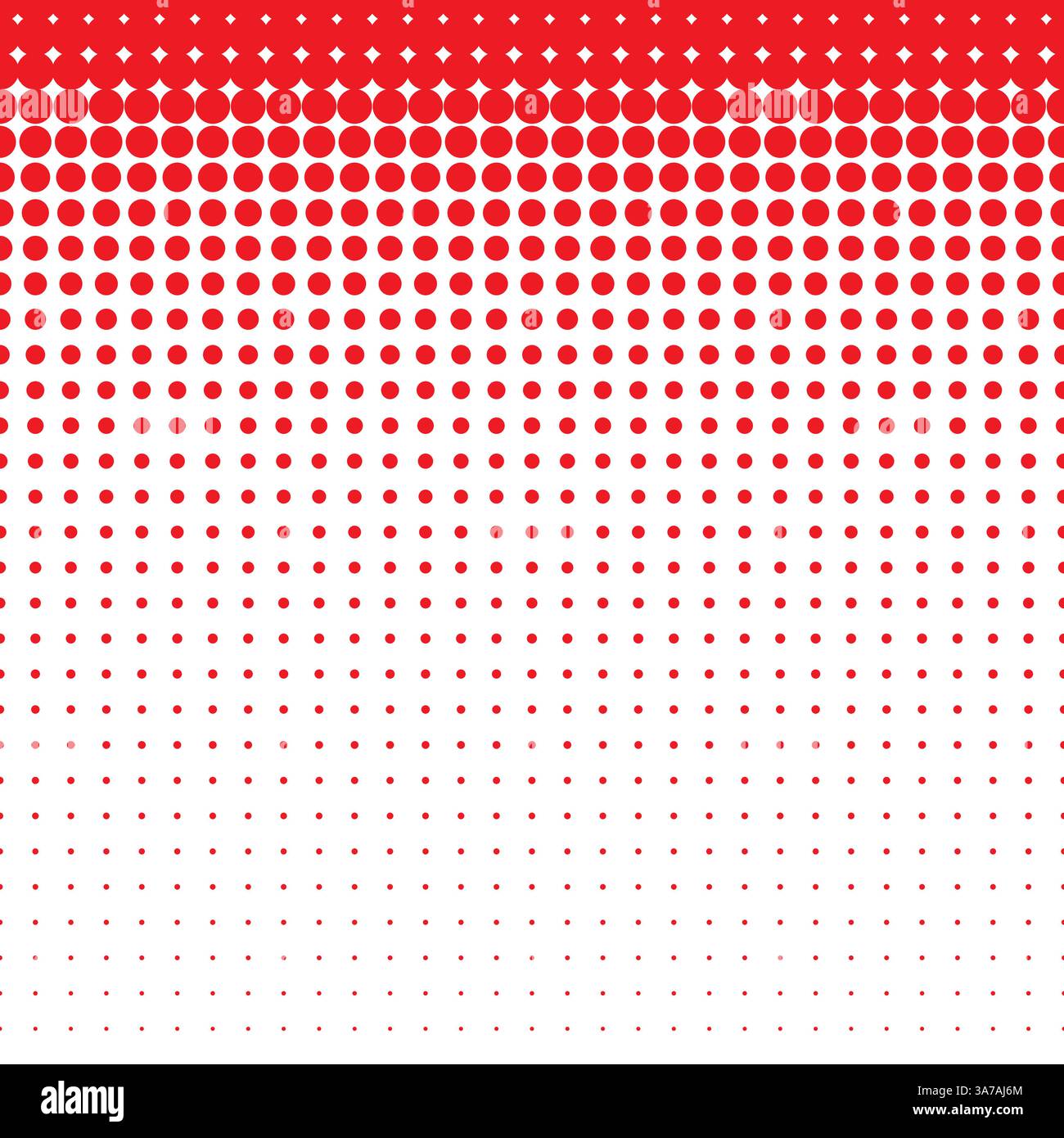 Beautiful seamless vector red dotted pattern on white background. Stock Vector
