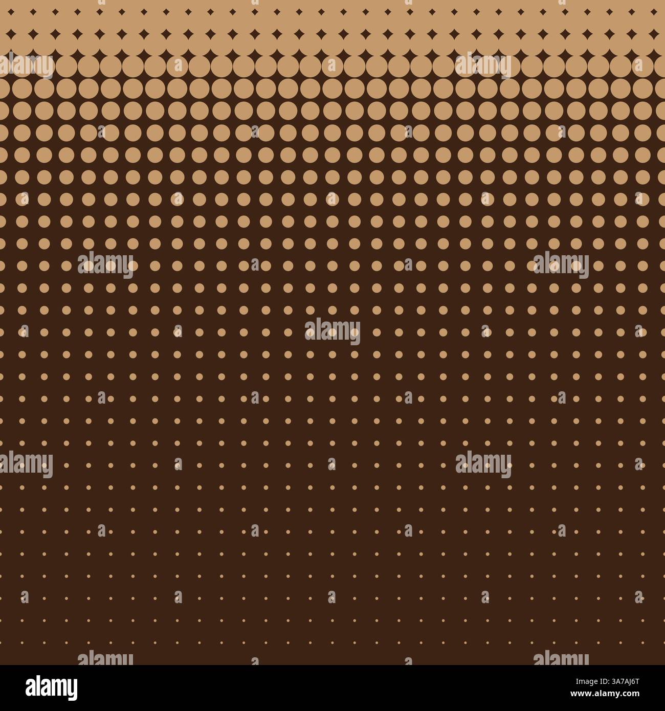 Beautiful seamless vector light brown dotted pattern on brown background. Stock Vector