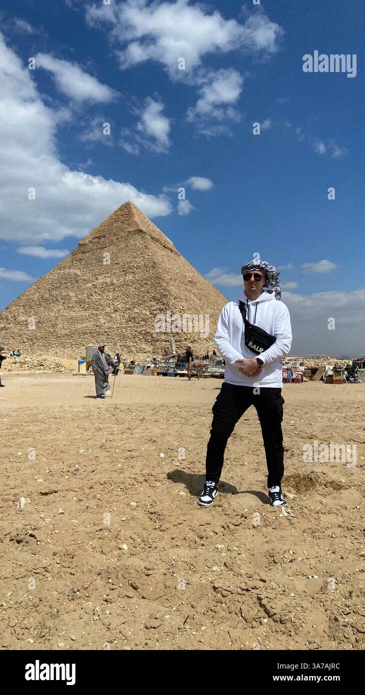Exploring the Pyramids of Egypt – Ancient Wonders of the World Stock ...