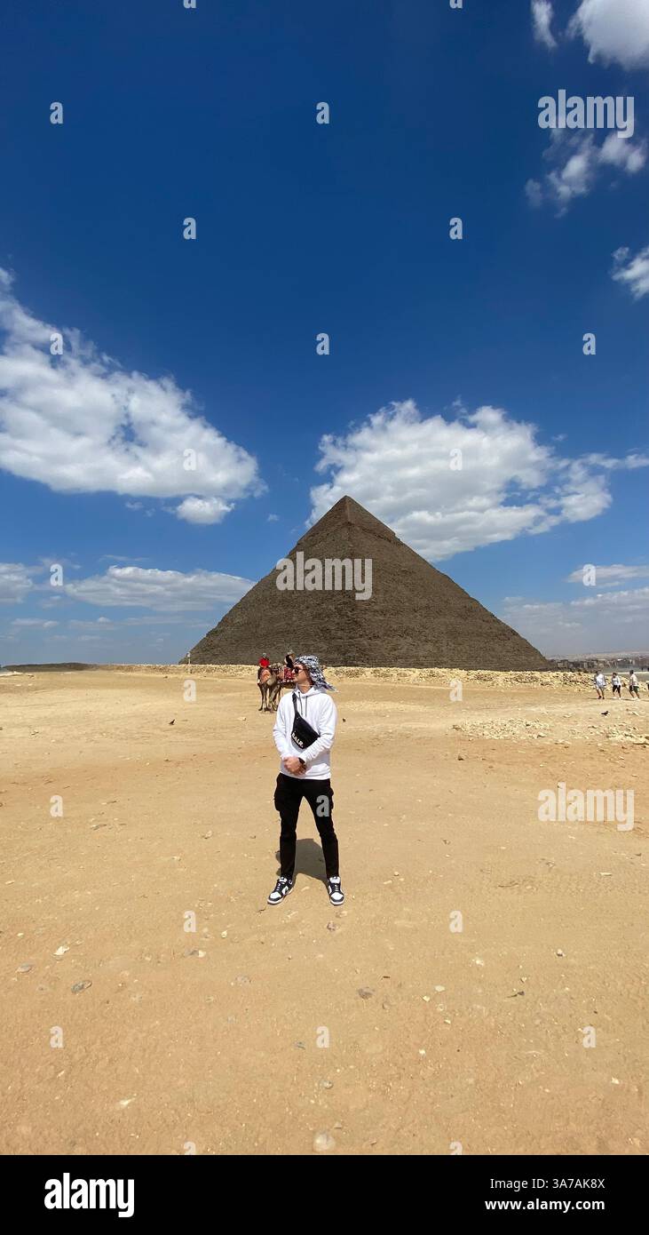 Exploring the Pyramids of Egypt – Ancient Wonders of the World Stock ...
