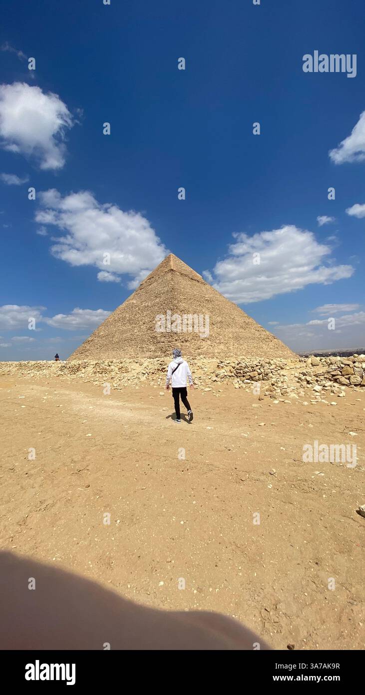Exploring the Pyramids of Egypt – Ancient Wonders of the World Stock ...