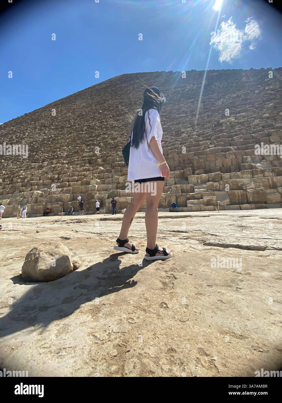 Exploring the Pyramids of Egypt – Ancient Wonders of the World Stock ...