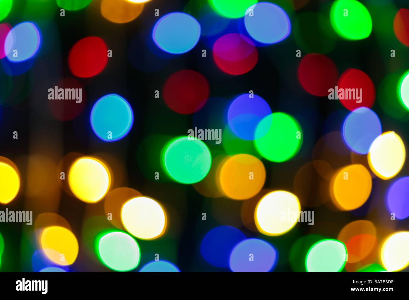 Abstract Multi-Colored Lights Blurred Bokeh Background Stock Photo