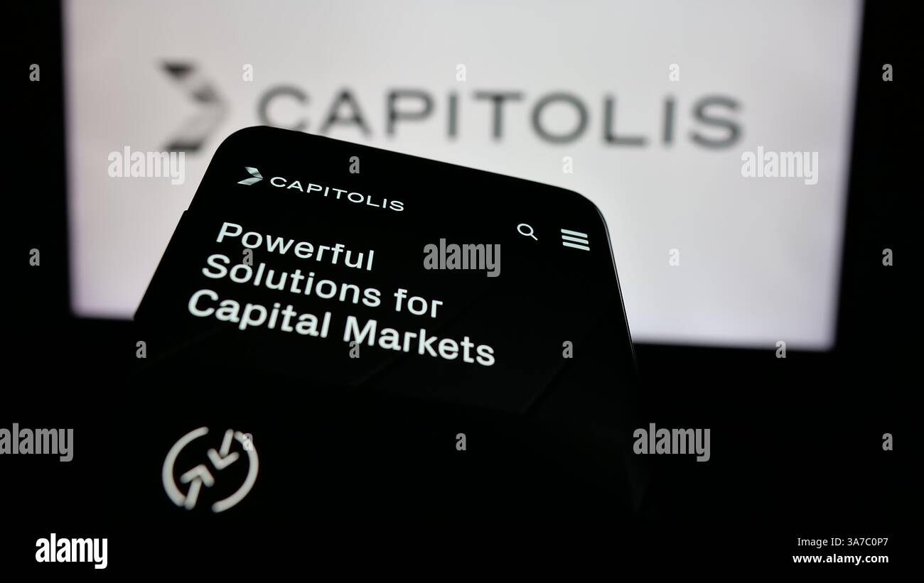 In this photo illustration, a mobile phone with the website of US ...