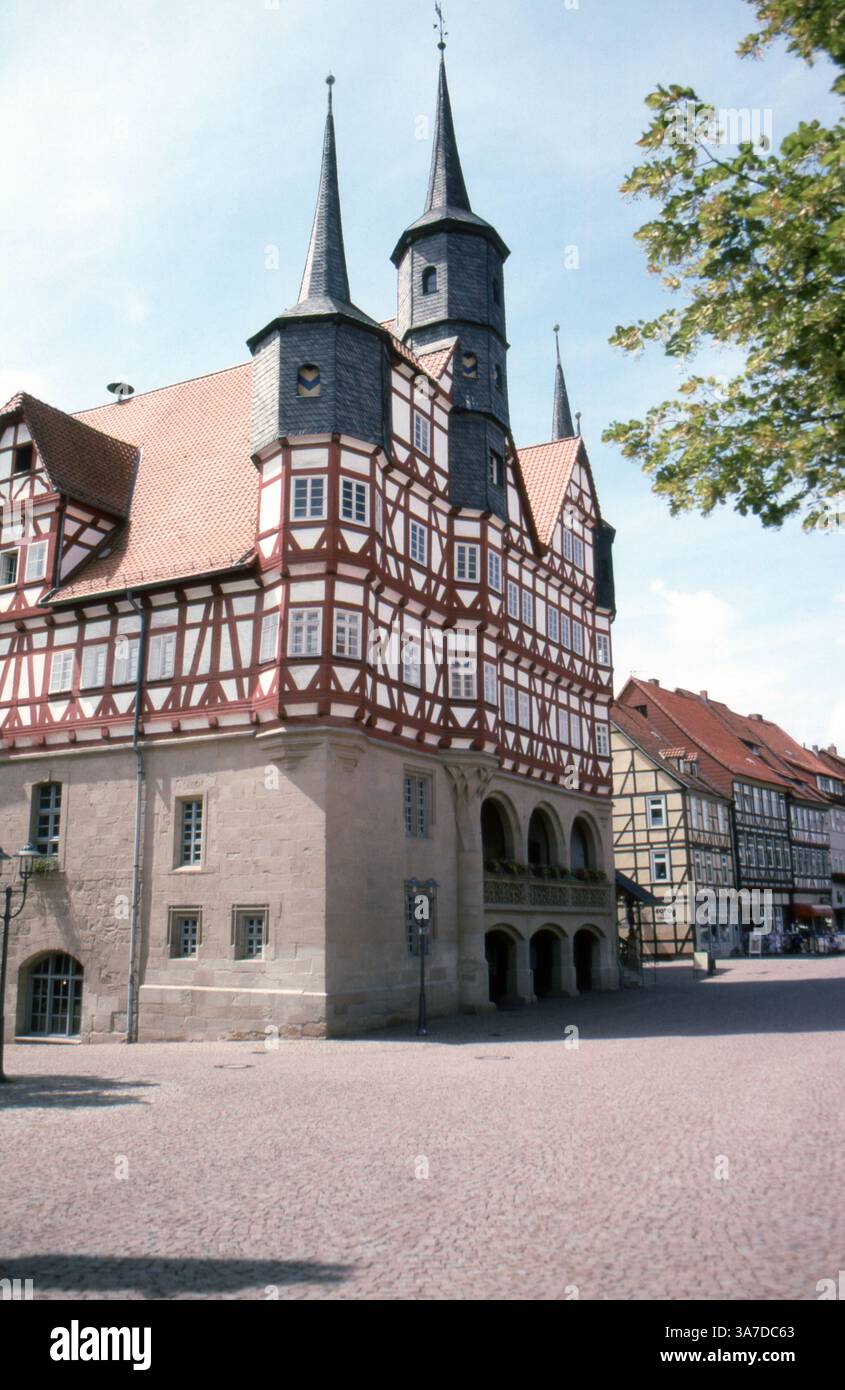 The historic Town Hall (Rathaus) of Duderstadt, Germany, a stunning ...
