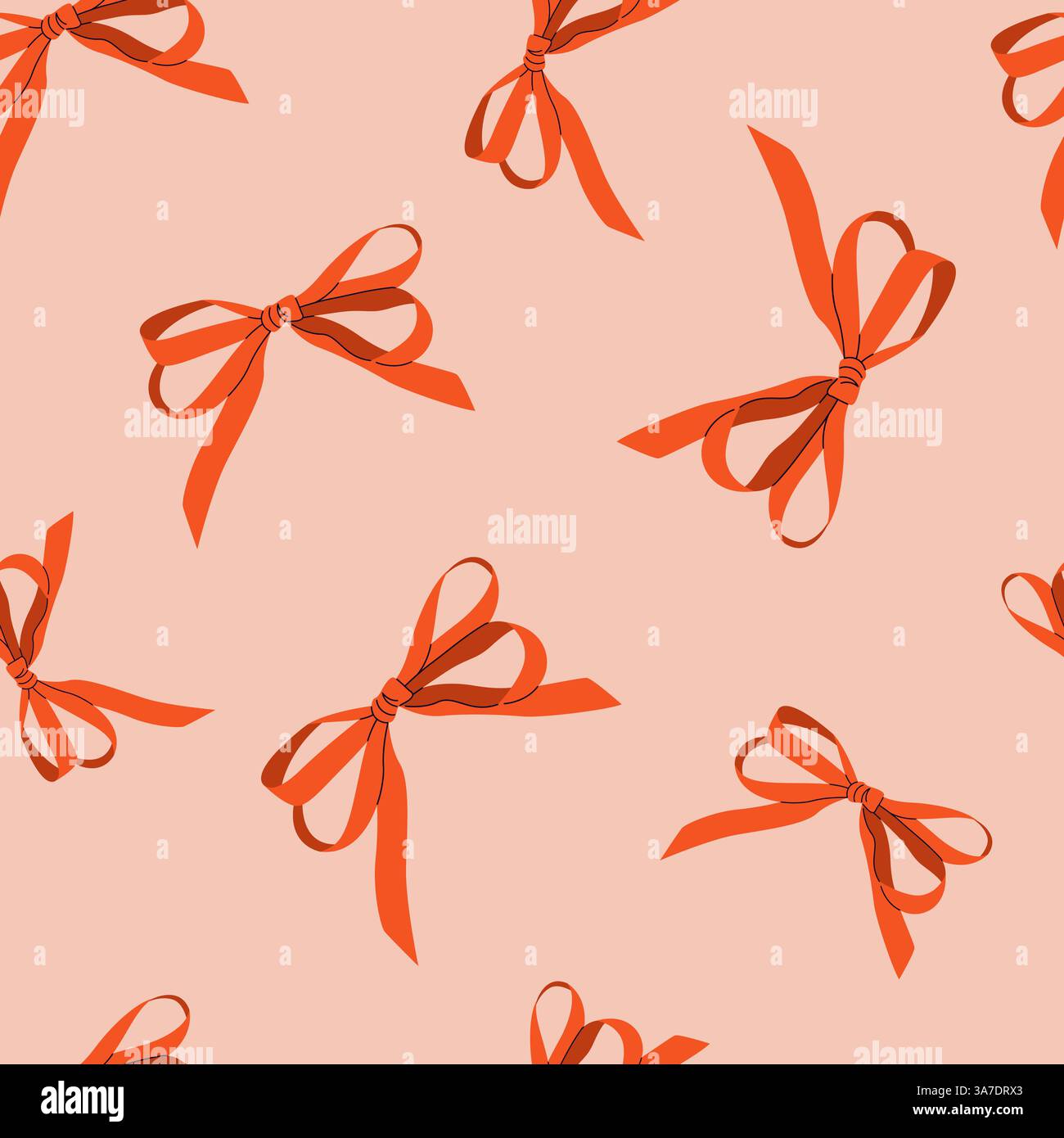 Seamless pattern with multicolored bow knots. Stock Vector