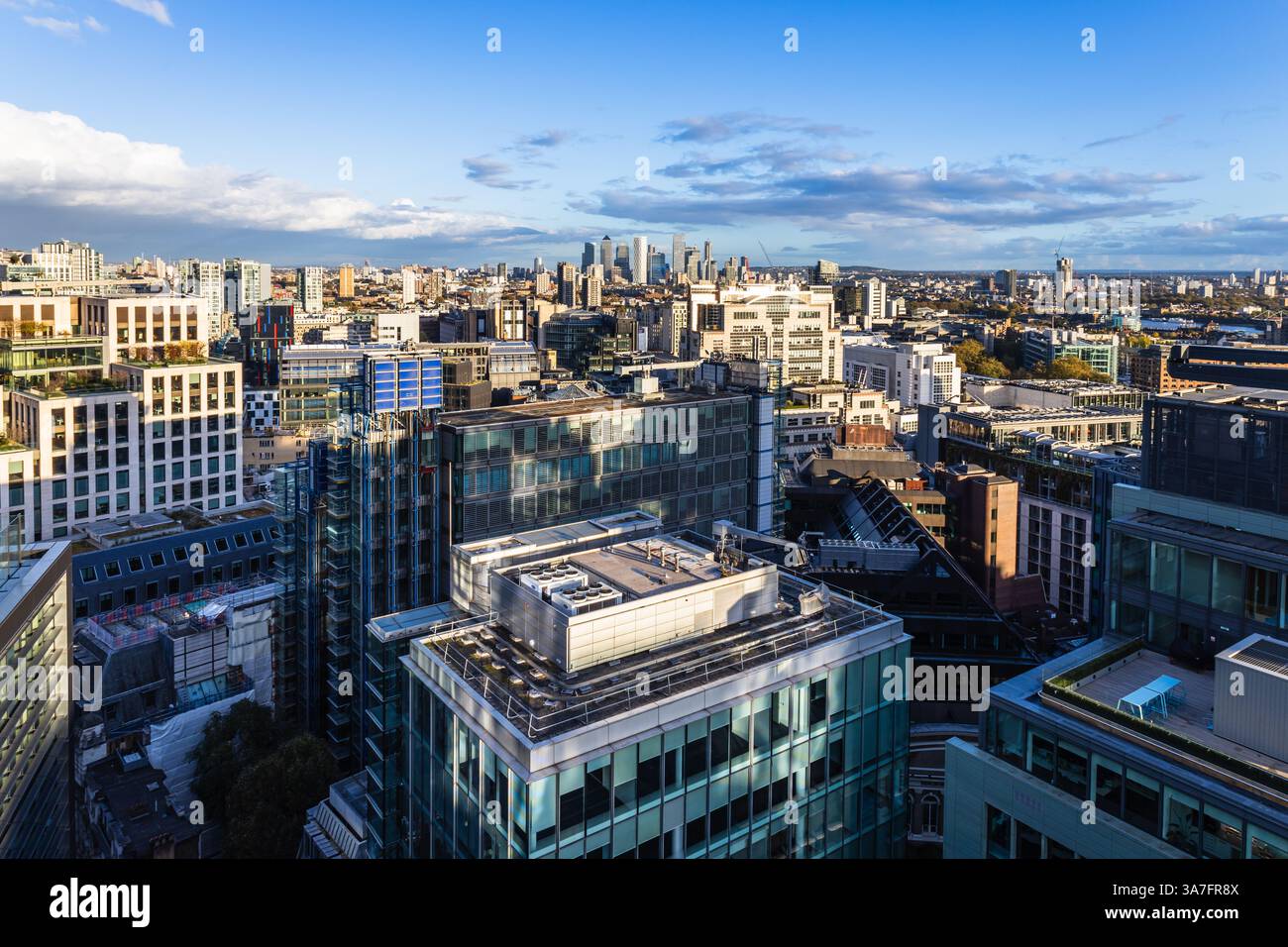 Aerial View of a Modern City Skyline with High Rise Buildings, London ...