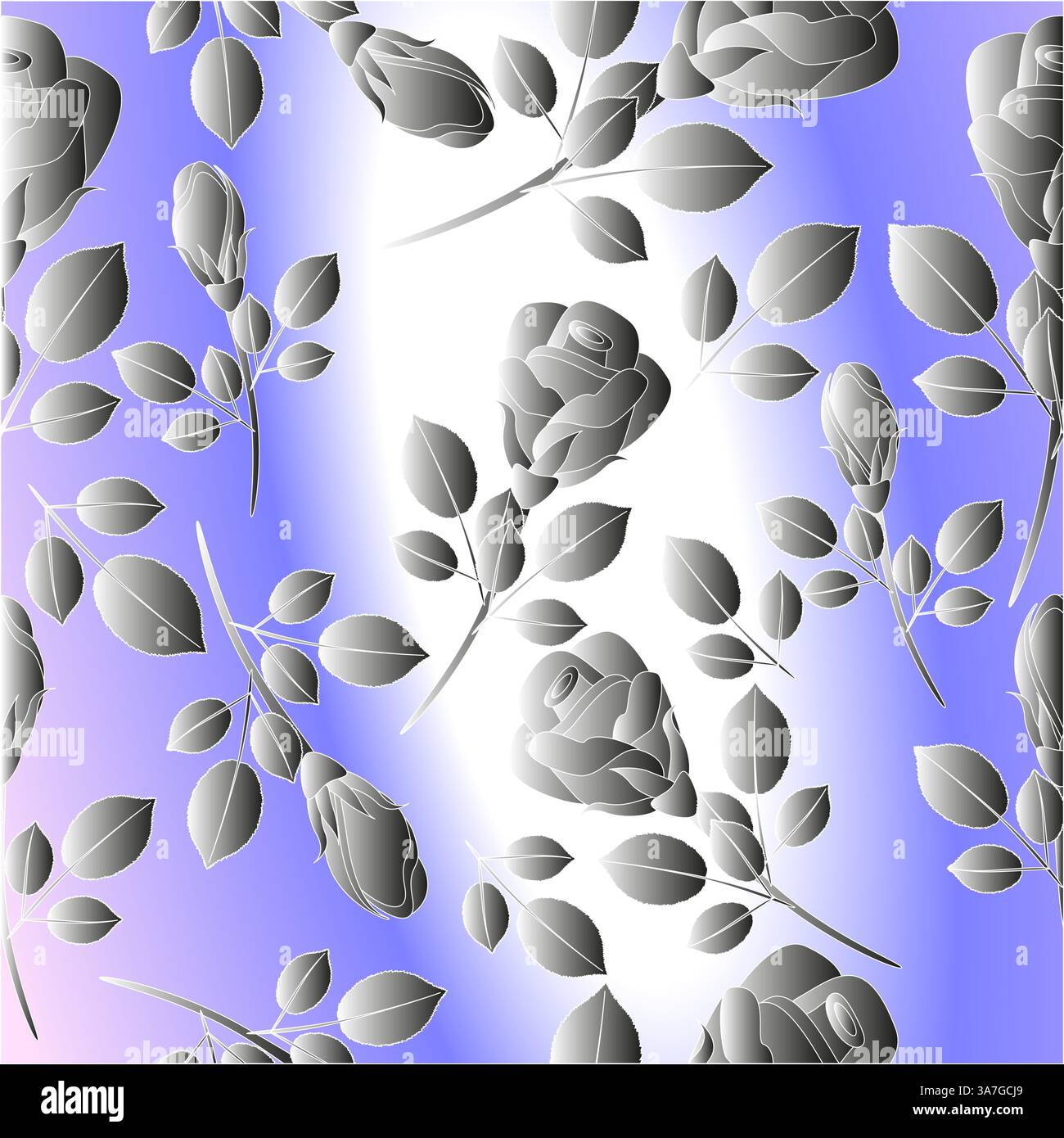 Rosebuds pattern. Stock Vector