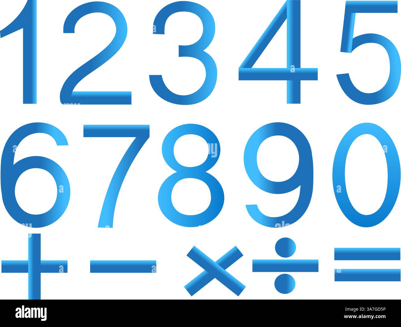Numbers and symbols of mathematics Stock Vector Image & Art - Alamy