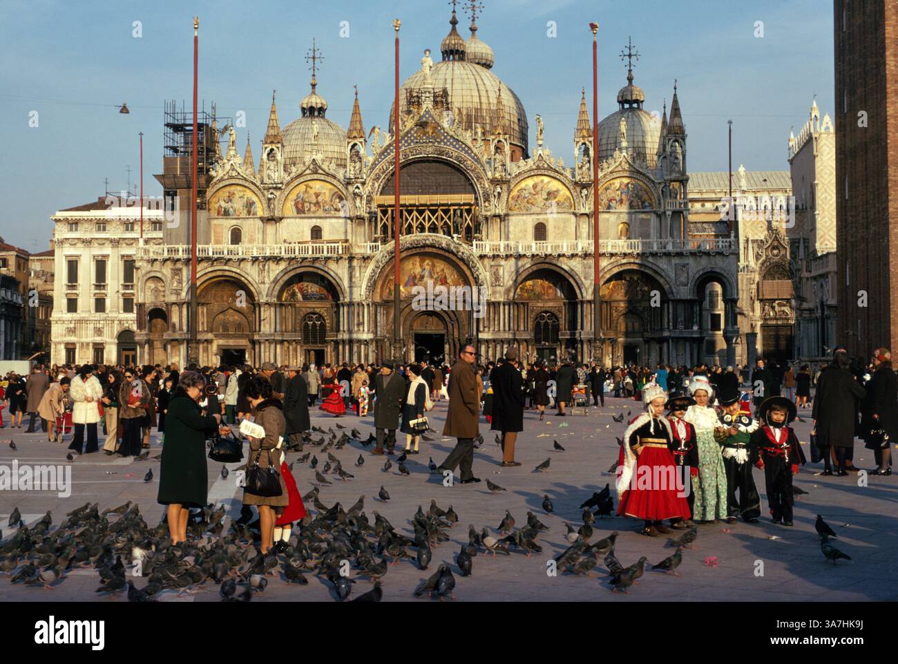 Italy. Venice. St. Mark's Square & Cathedral. Stock Photo