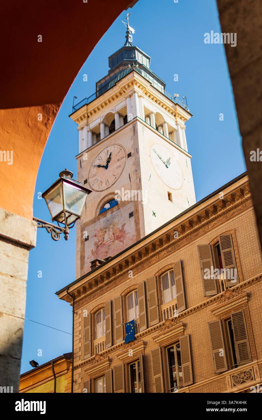Piedmont, Italy. The beautiful city of Cuneo with its large squares and porticoes. Stock Photo