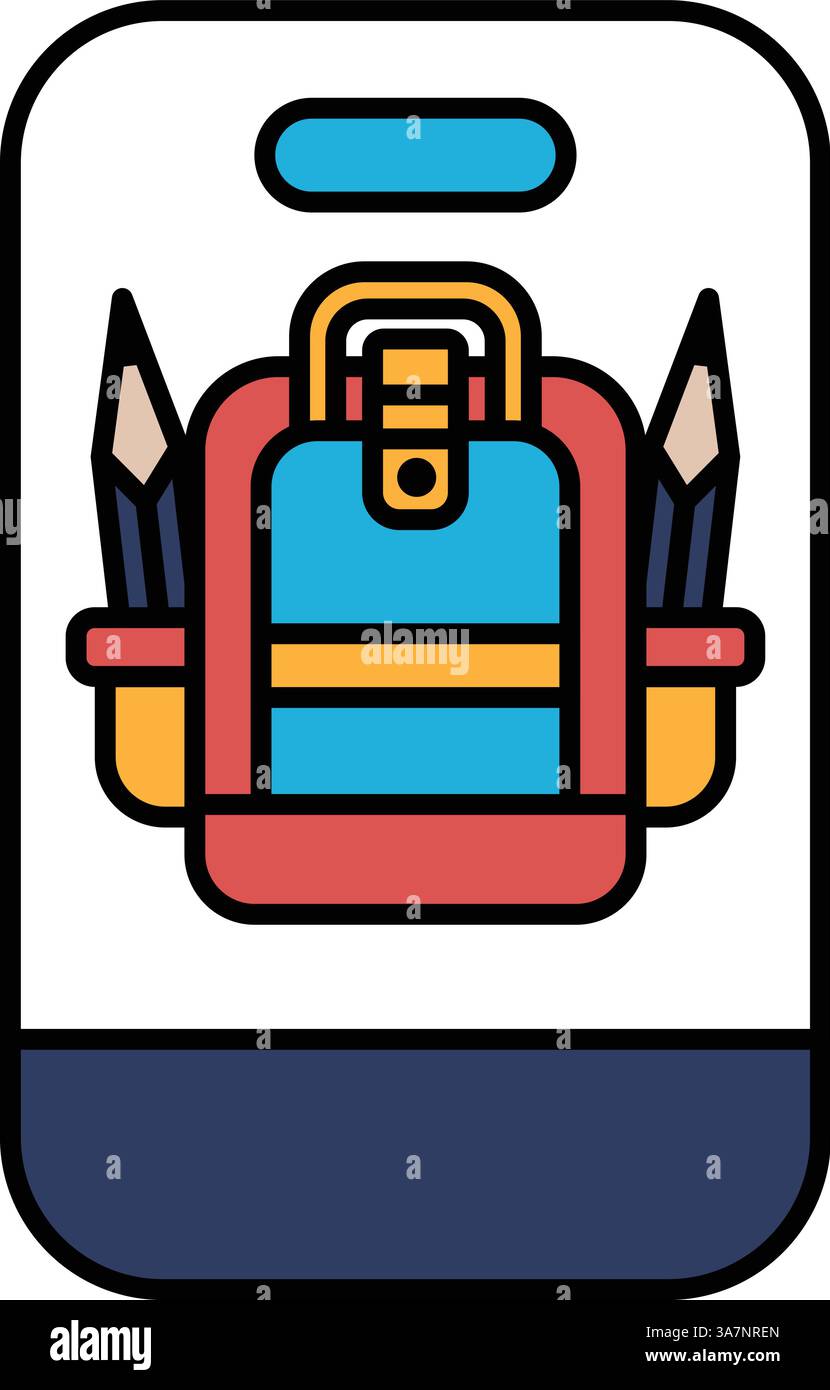 Pencil Inbackpack A backpack with pencils and a pen is shown on a white background. The ...