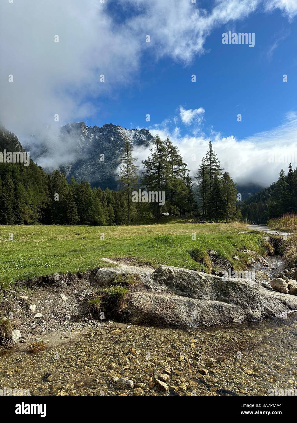 misty Mountain View - Smartphone Captured Stock Image