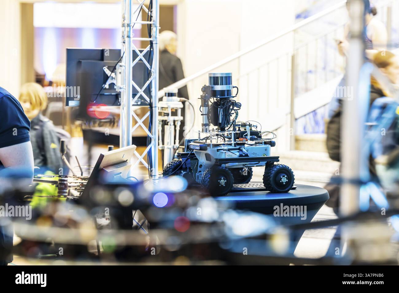 European Robotics Forum (ERF) in Stuttgart. Networking event for researchers, scientists and companies. This year's focus is on synergies between robo Stock Photo