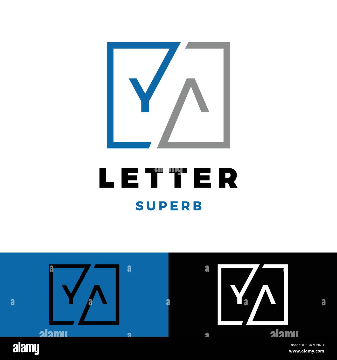 initial letter ya icon logo design template Stock Vector