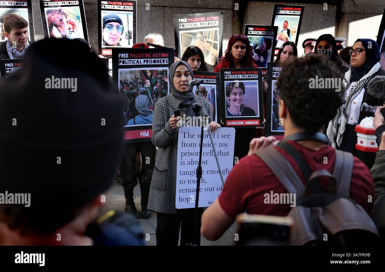 March 27, 2025, London, England, UK: The mother of imprisoned activist ...