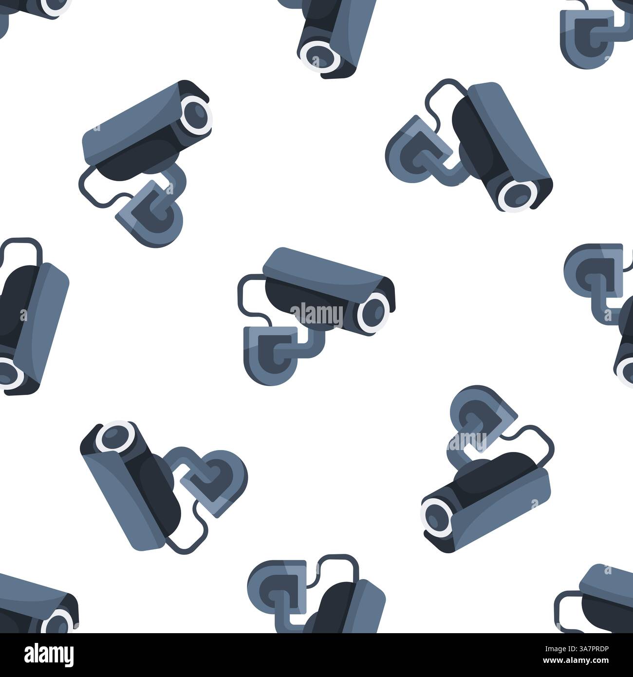Security camera seamless pattern providing constant surveillance Stock ...