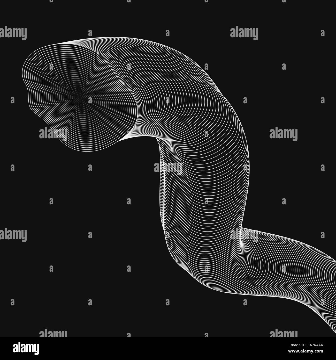 Lines that makes an abstract organic shape. Line - art modern vector ...