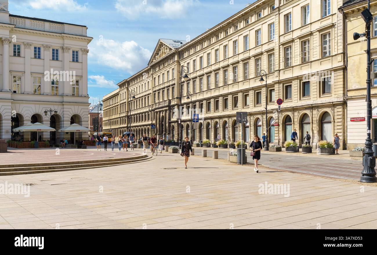 Warsaw Poland Krakowskie Przedmiescie And Nowy Swiat Streets Part 