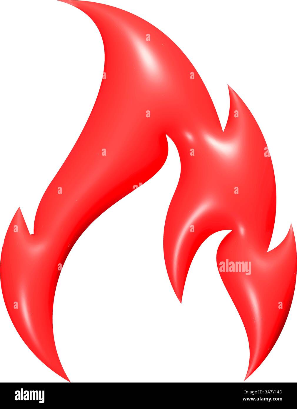 Fire flame icon isolated on white background. Vector illustration Stock ...