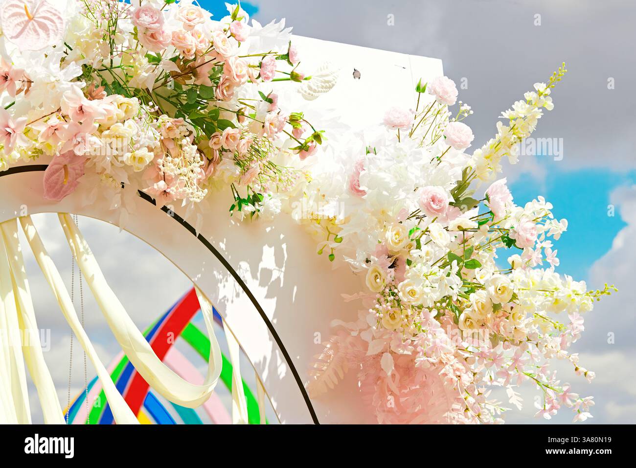 Wedding Arch with Floral Decorations Stock Photo Alamy