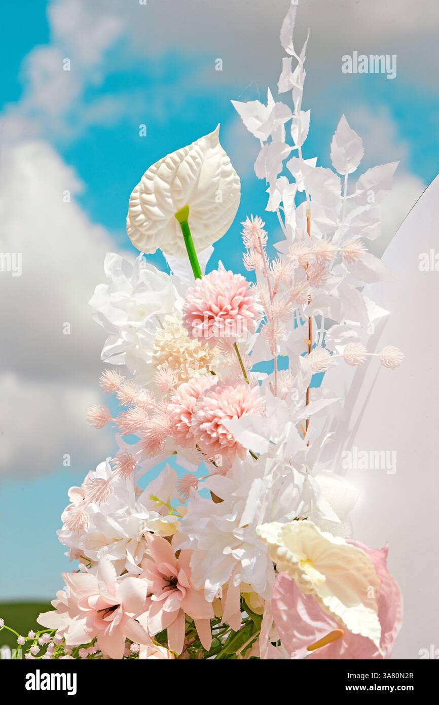 Wedding Arch with Floral Decorations Stock Photo Alamy